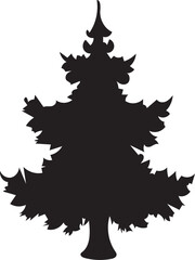 Black Christmas Tree Silhouette