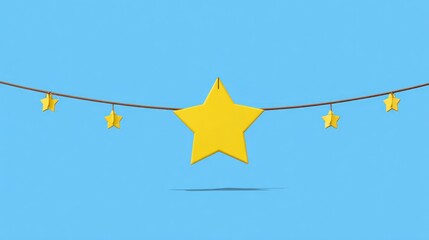 Yellow stars garland background