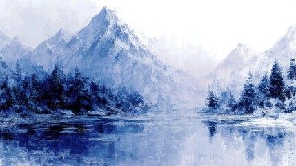 Winter mountain landscape