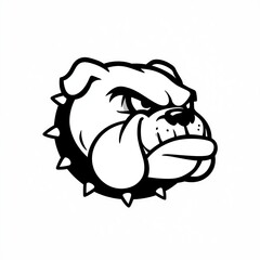 Bulldog Face Vector Graphic Logo