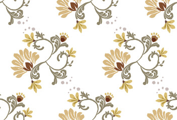 This elegant design showcases a unique ikat style that blends traditional charm with modern aesthetics. The ikat pattern features a seamless flow, making it perfect as seamless ikat for fabric and sur
