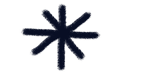 A dark blue starburst isolated on transparent background shines brightly