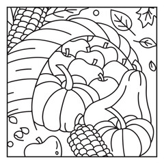 Thanksgiving Coloring Pages – Cute and Easy Holiday Designs with Turkeys, Pumpkins, Fall Leaves, and Harvest Scenes for Kids and Adults