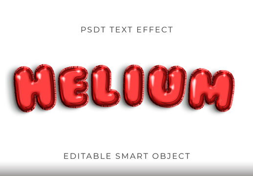 Red Foil Letter Balloon Text Effect Inflated Party Font