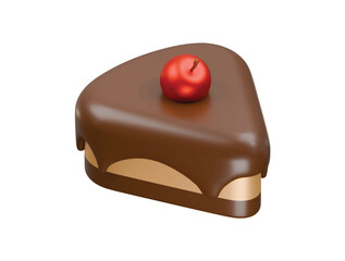 black forest cake icon 3d illustration render