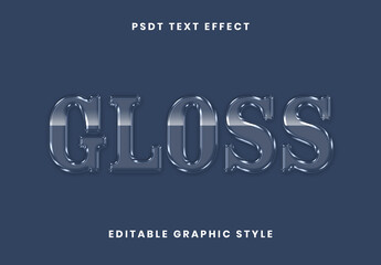 White Glass Font Embossed Shiny Transparent Text Effect
