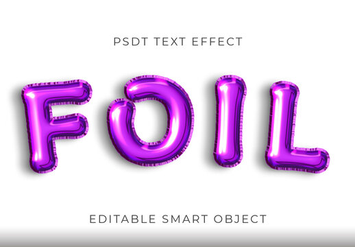 Violet Foil Letter Balloon Text Effect Metallic Inflated Party Font