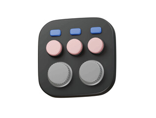sound board icon 3d illustration render
