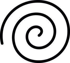 Simple black spiral graphic design element vector