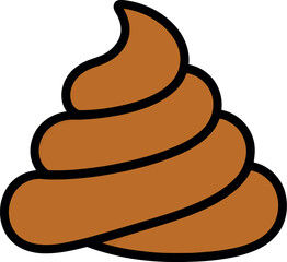 Funny poo emoji icon cute cartoon symbol isolated vector