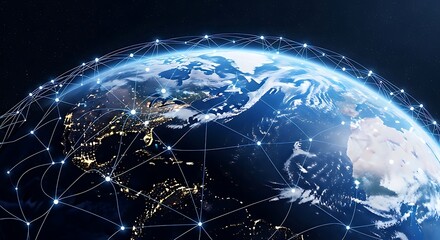 Global Network Connections Illuminate the Earth From Outer Space