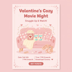 Movie Night Valentine Flyer
