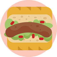 Traditional Argentine sandwich made with grilled chorizo served in bread, often enjoyed with chimichurri.