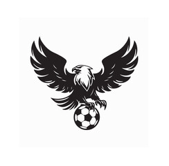 Eagle Holding Soccer Ball Vector for Soccer Team Mascot Logo vector