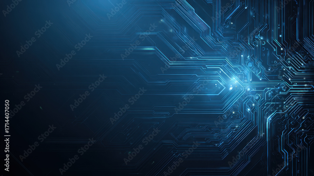 Poster this image presents an abstract design with digital circuitry patterns, perfect for tech-related the
