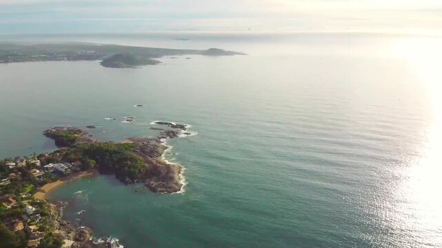 Vista a&eacute;rea praia do Ermit&atilde;o e Praia do Netuno - Guarapari, ES