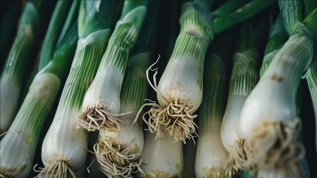 Fresh garlic bulbs ready for harvest, often used in cooking for their flavor and health benefits.