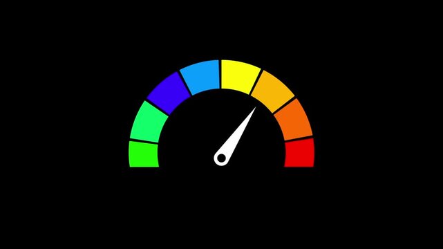speedometer icon simple vector animation