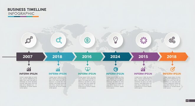 Business timeline infographic