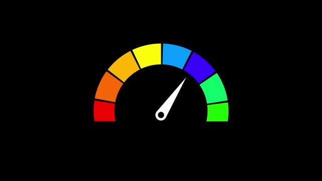 speedometer icon simple vector animation