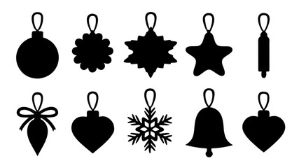 Silhouette Christmas Ornaments Collection for Festive Celebrations