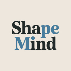 Creative serif font typographic design 