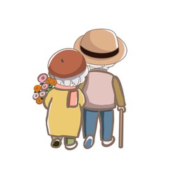 This adorable cartoon design captures the innocence of children, the joy of love, and the brightness of balloons, creating a heartwarming and cheerful image.Ideal for stickers, fabric prints, this ve