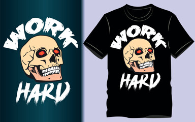 Fototapeta premium Stay driven with this ‘Work Hard’ T-shirt. A motivational quote tee that inspires hustle, focus, and success. Perfect for entrepreneurs, gym lovers, and anyone chasing their goals daily.