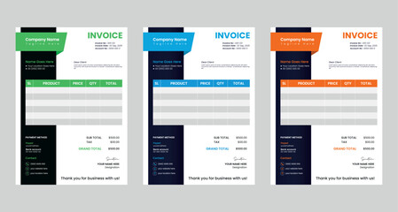 Creative Invoice Design for your business | Printable invoice design template