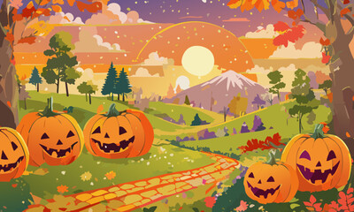 ハロウィン背景素材壁紙