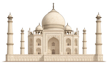 vector illustration of the Taj Mahal in Agra