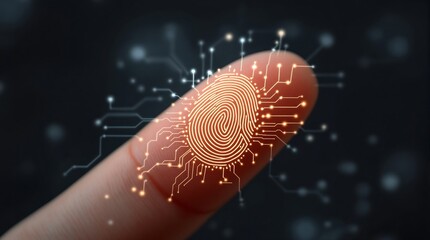 Digital fingerprint scan technology for security and identification biometric authentication system