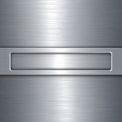Silver chrome metallic background with metal banner in the center