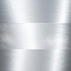 Silver chrome metallic background with metal banner in the center