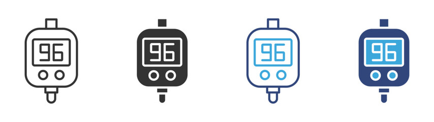 blood glucose icon set , vector  illustration, 