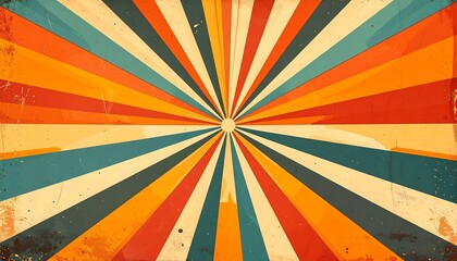 sunburst retro vibes graphic print groovy background 60s 70s