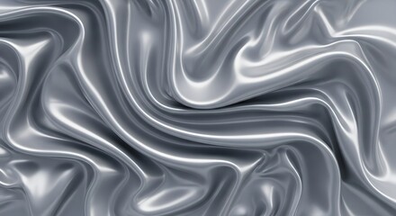 Obraz premium Elegant Silver Silk Fabric Texture Background.