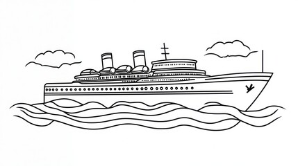 Obraz premium Vintage liner illustration