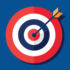 Minimalist stylized target illustration with geometric elements