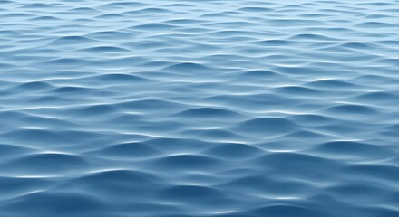 Abstract Blue Water Surface with Gentle Ripples and Reflections