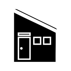 Building icon. Building icon line black flat house, office, bank, school, hotel, shop, university, city, real estate and hospital symbol.