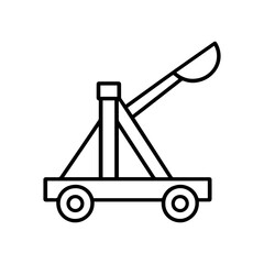 Line icon catapult vector on a white background
Vector icon on a white background