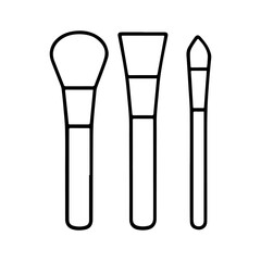 Line icon makeup brushes vector on a white background
Vector icon on a white background