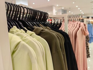 clothes on hangers