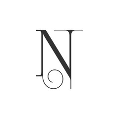 Modern Letter N Logo Design | Stylish Alphabet N Vector Branding
