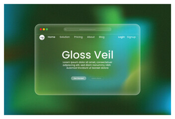 Glassmorphism Website Design Trends Clean UI Interface Frosted Acrylic Layers Minimalist Layout Gloss Veil Mockup Modern