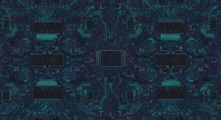 Futuristic Circuit Board Pattern - Abstract Technology Background