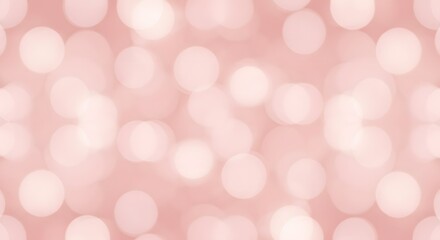 Soft Pink Bokeh Background with Glowing Circles