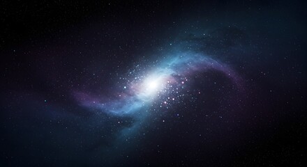 Vibrant Spiral Galaxy and Starfield - Cosmic Nebula Background
