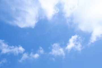 Blue sky with white cloud for nature background